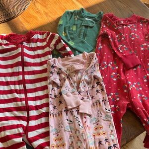 Hanna Andersson Red and White Striped Baby Onesie